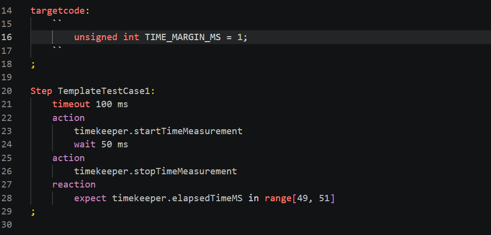 Animation showing the cage target code features